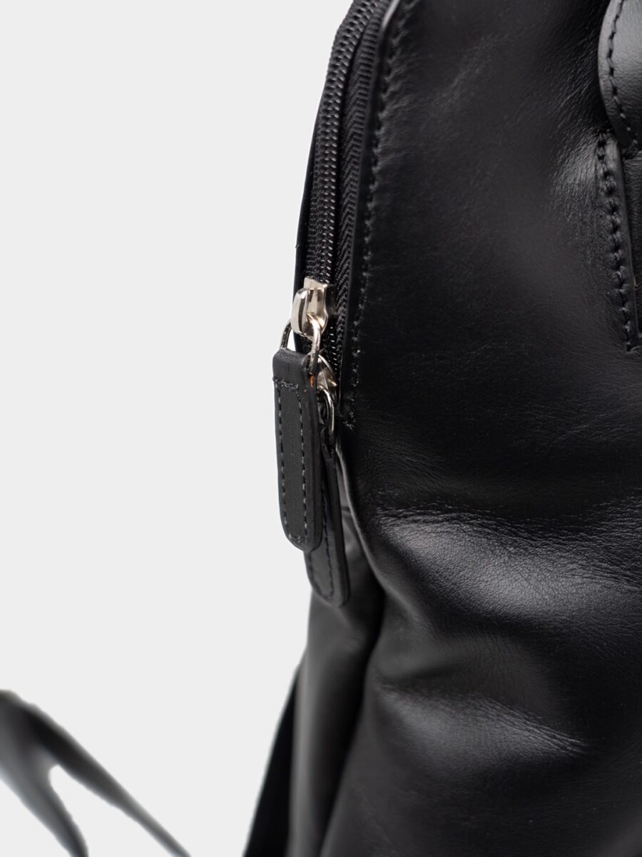 Venice Backpack - Kožená kabelka - batůžek černá - Obrázek 12