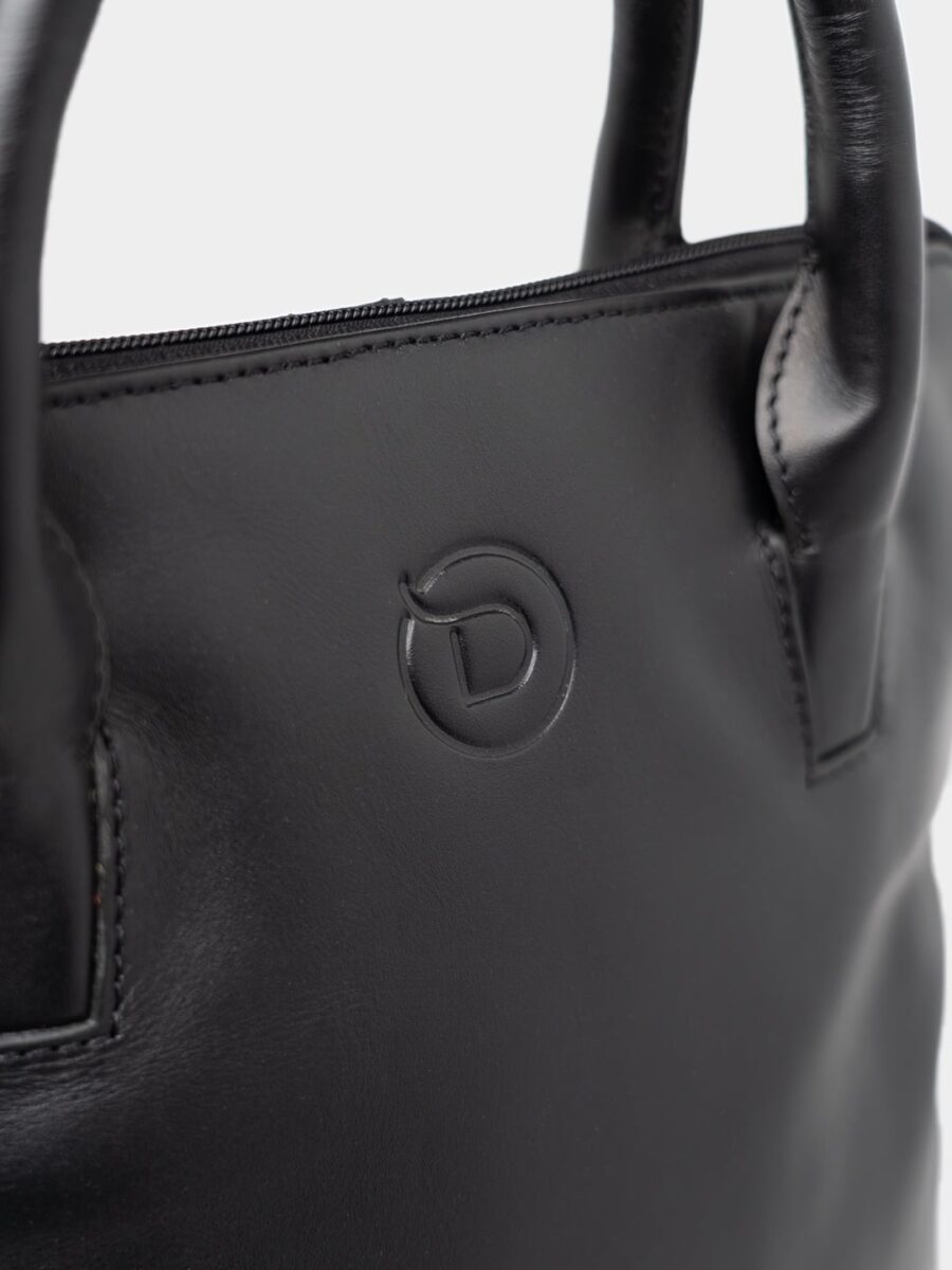 Venice Backpack - Kožená kabelka - batůžek černá - Obrázek 13