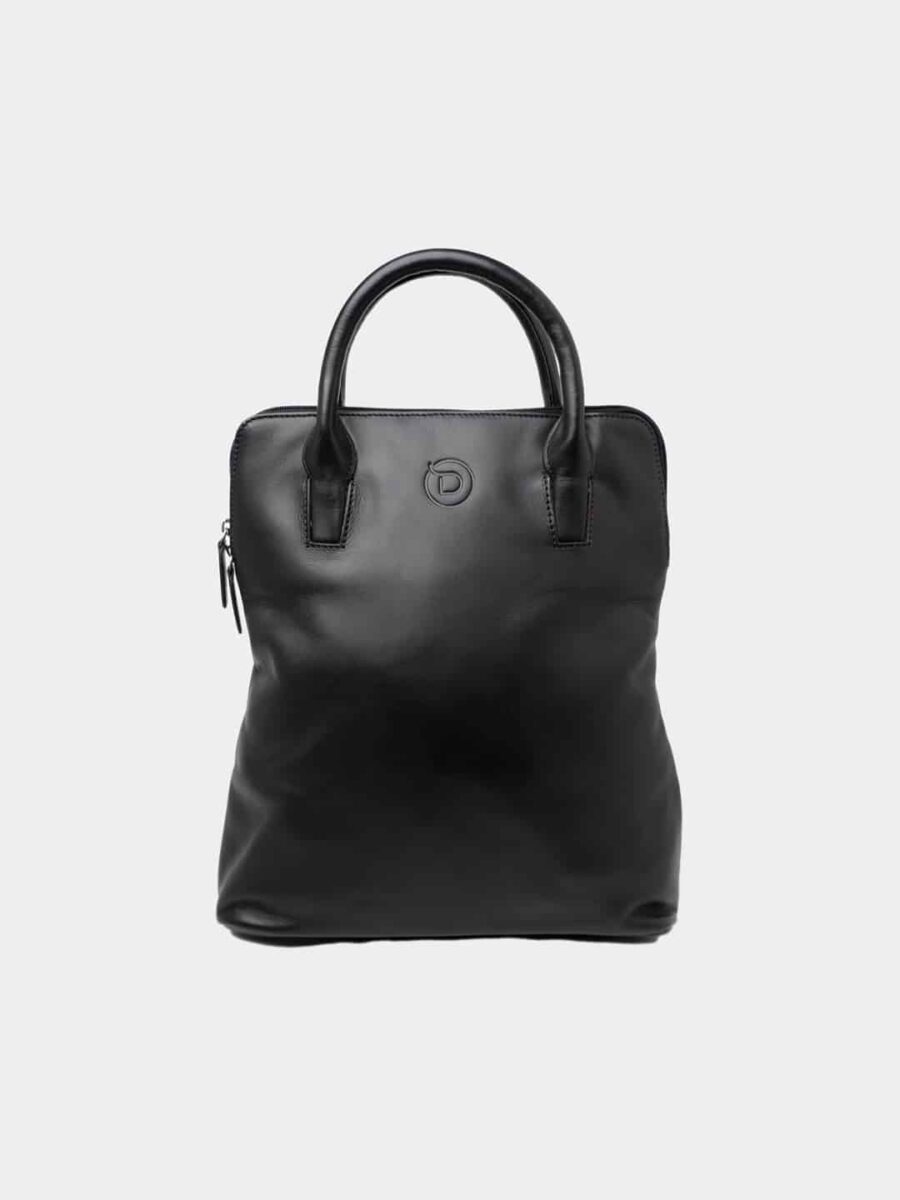 Venice Backpack - Kožená kabelka - batůžek černá - Obrázek 5