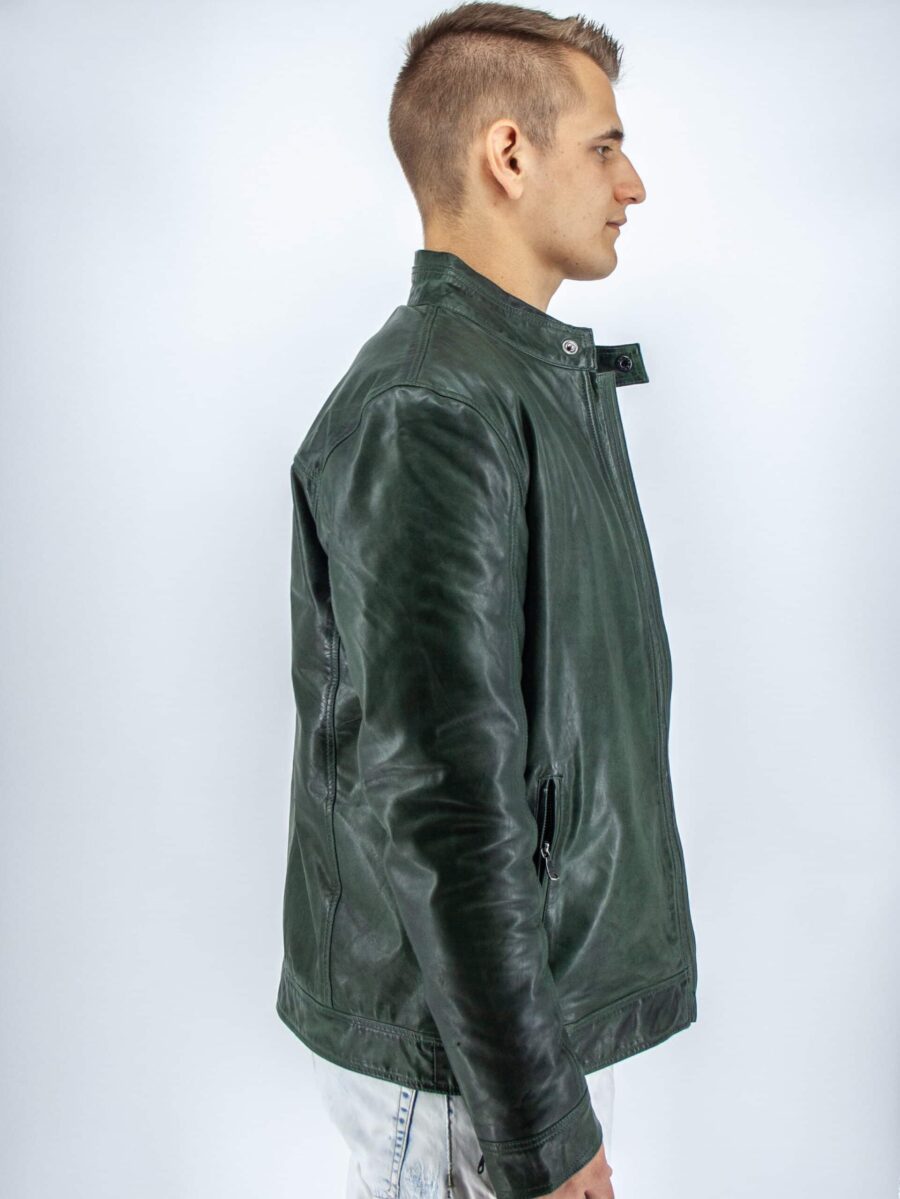 James 007 Emerald Green - Kožená bunda - Obrázek 4