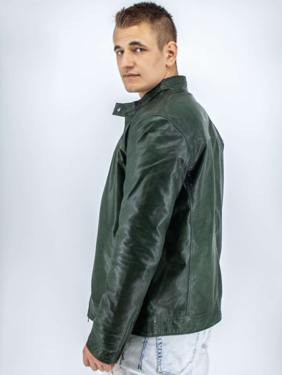 James 007 Emerald Green - Kožená bunda - Obrázek 2