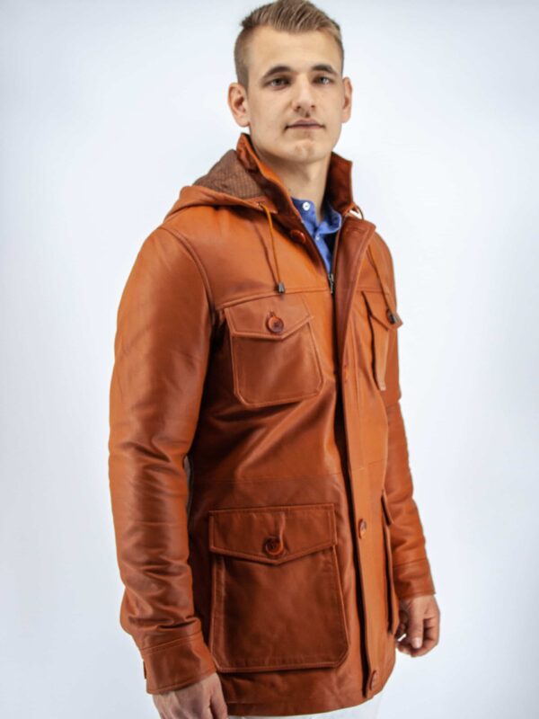 pánská kožená bunda kapsy