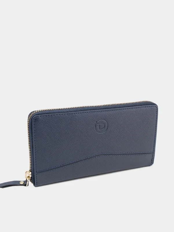 dámská kožená peněženka modrá safiano