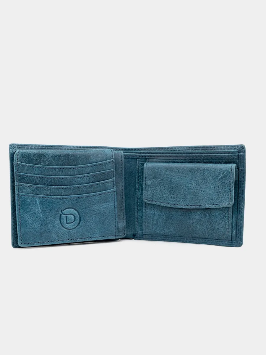 Berlin Blue Wallet - pánská kožená peněženka modrá - Obrázek 2