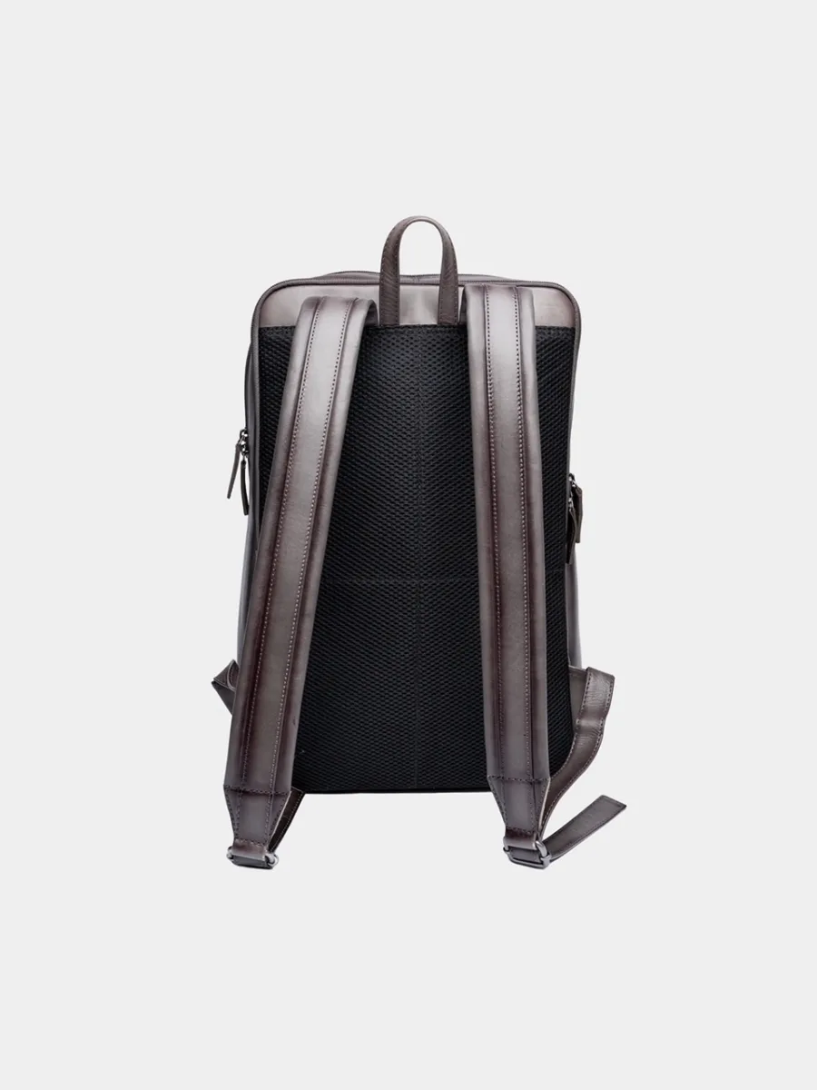 Wallstreet Jacob Backpack grey - Kožený business batoh šedý - Obrázek 9