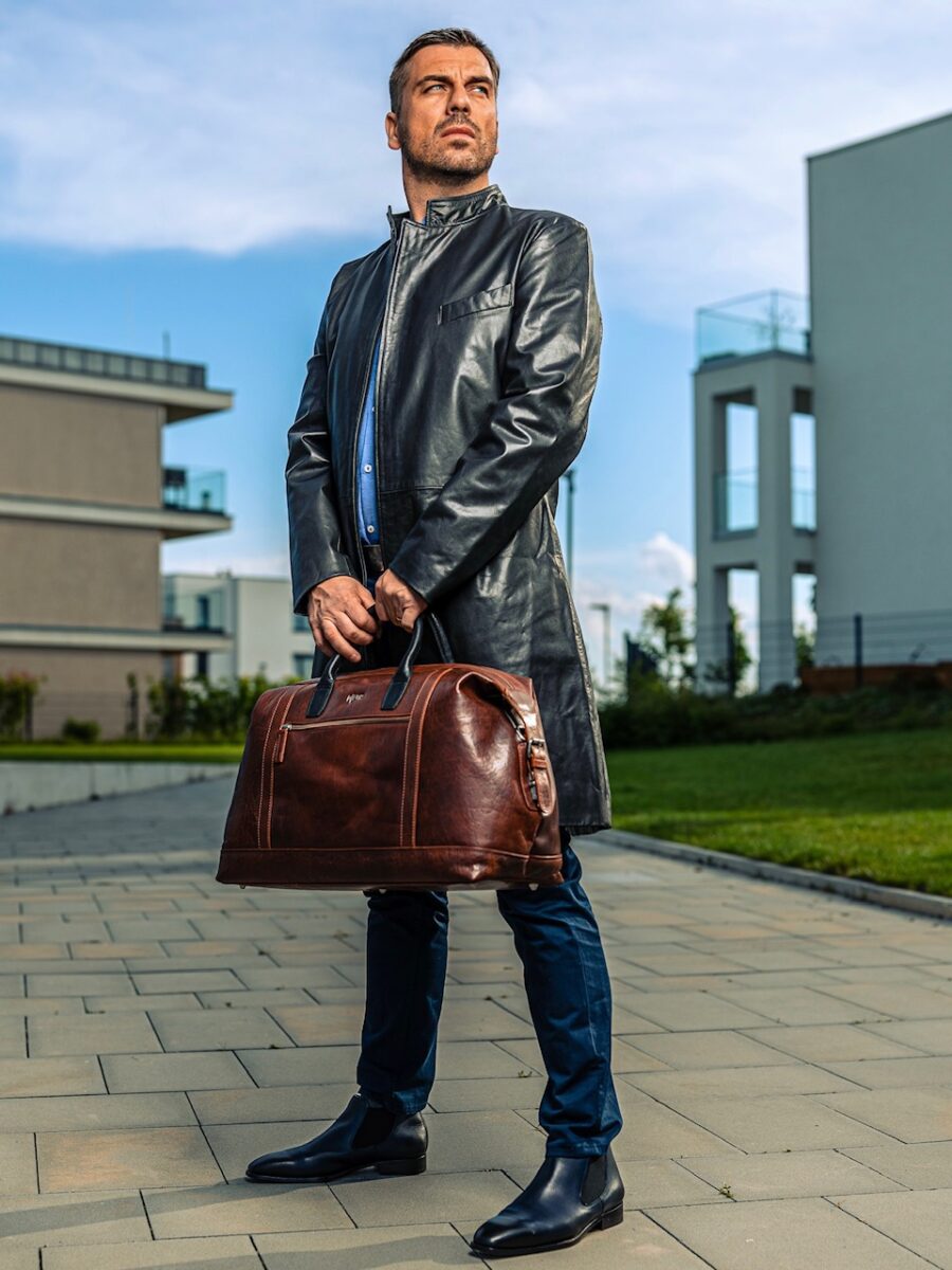 Neo 2.0 Black - Pánský kožený kabát - Obrázek 6
