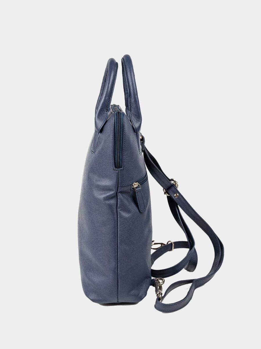 Venice Backpack Safiano Blue - Dámský kožený batůžek modrý - Obrázek 7
