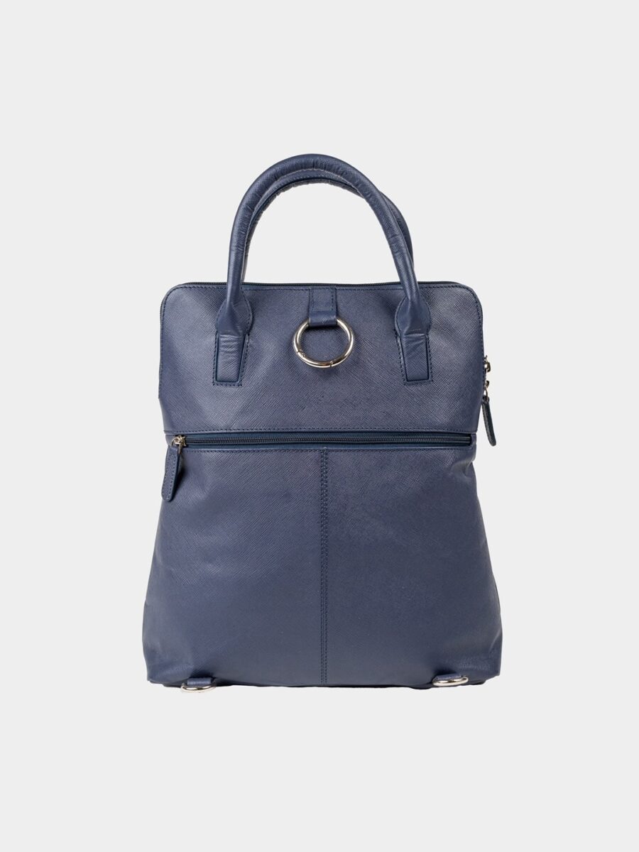 Venice Backpack Safiano Blue - Dámský kožený batůžek modrý - Obrázek 8