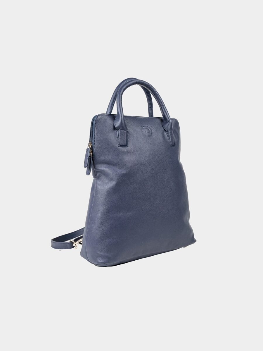 Venice Backpack Safiano Blue - Dámský kožený batůžek modrý - Obrázek 12
