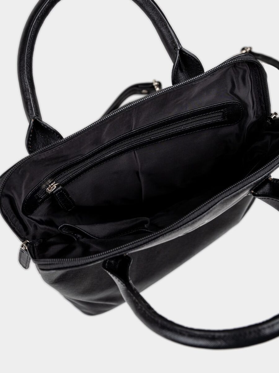 Venice Backpack Safiano Black - Dámský kožený batůžek - Obrázek 4