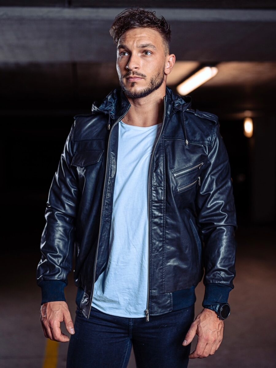 Kožená bunda černá