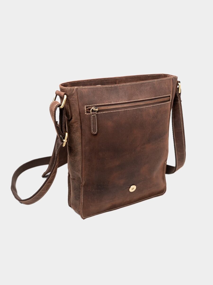 Berlin Jonas - Crossbody hnědá broušená kůže - Obrázek 4