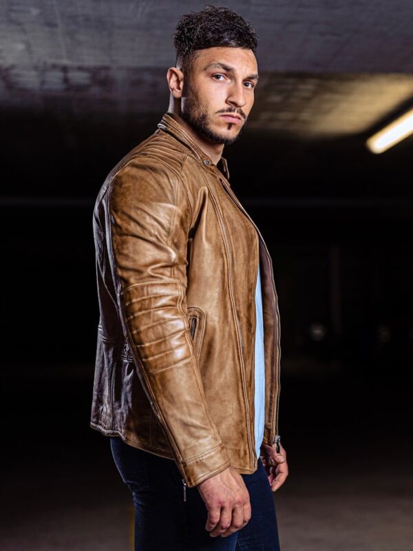 Kožený křivák whisky hnědá