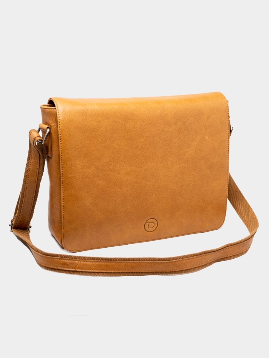 Ellon Cognac Wallstreet Messenger- Pánský kožený messenger koňakový - Obrázek 11