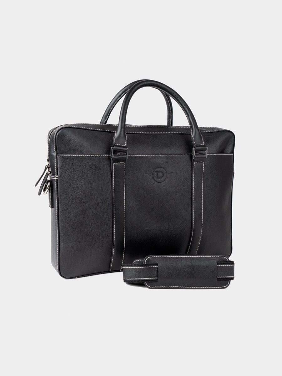 London Bag Premium 2.0 - Kožená business taška černá safiano - Obrázek 13