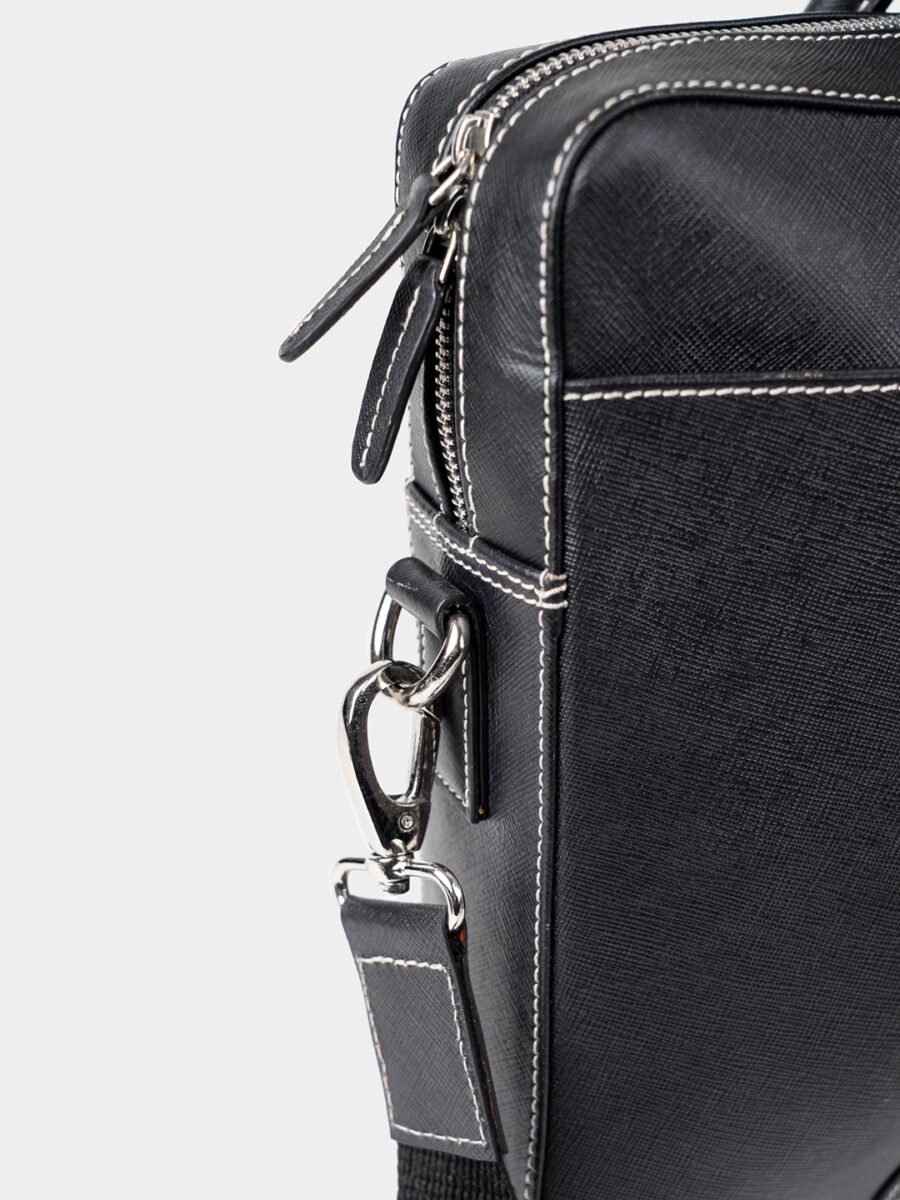 London Bag Premium 2.0 - Kožená business taška černá safiano - Obrázek 10