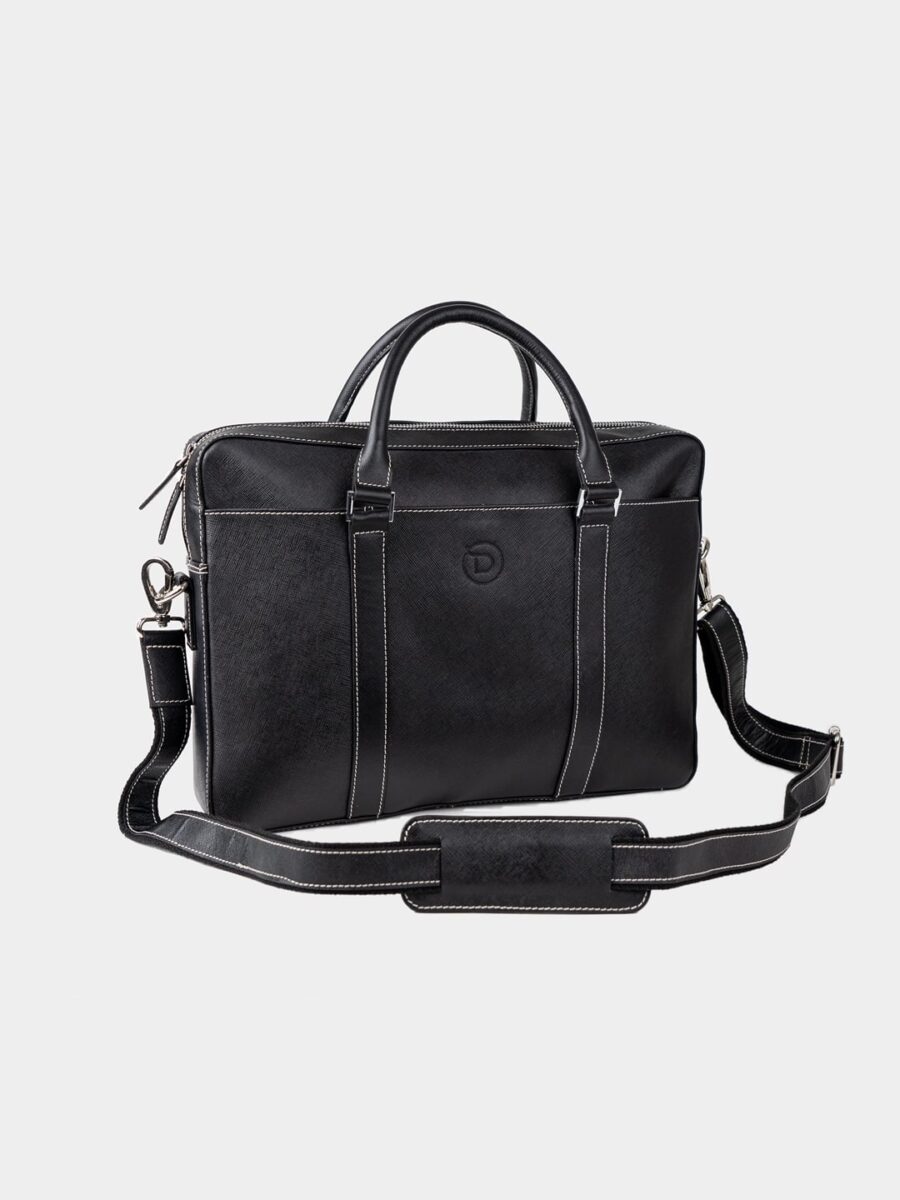 London Bag Premium 2.0 - Kožená business taška černá safiano - Obrázek 9