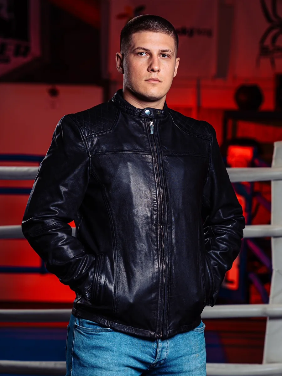 Aaron Black 2.0 - Pánská kožená bunda černá - Obrázek 4