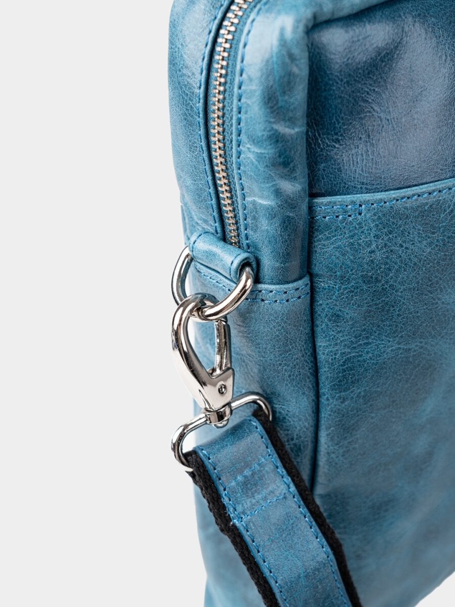 Maverick 2.0 Laptop Bag - Kožená bussines taška modrá - Obrázek 3