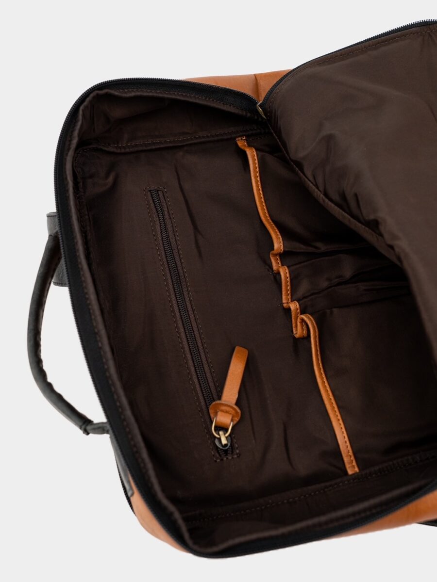 Backpack Praga Grand 1918 cognac - Kožený batoh  koňakový - Obrázek 7