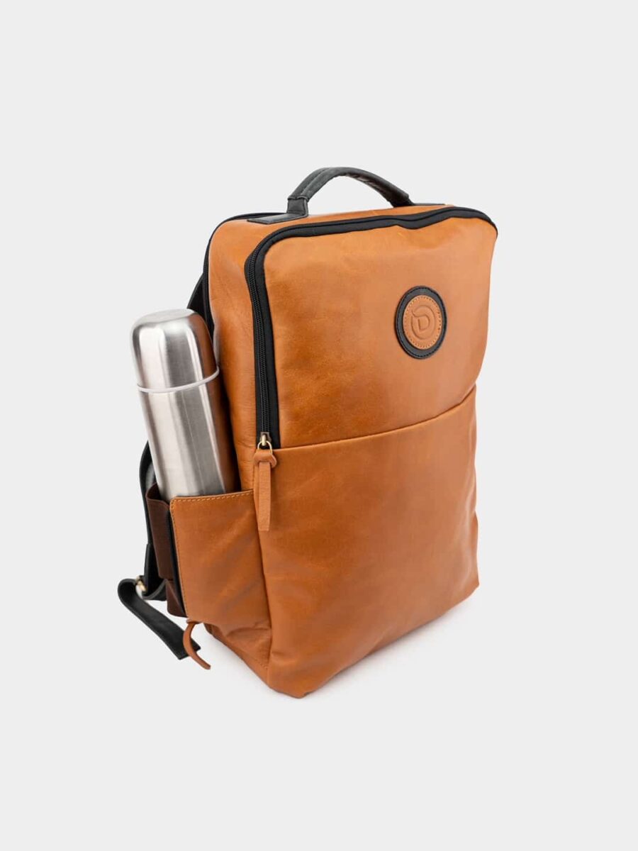 Backpack Praga Grand 1918 cognac - cestovní kožený batoh  koňakový combo - Obrázek 10