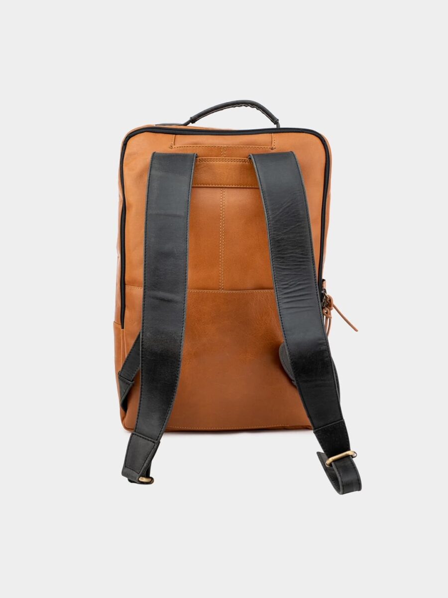 Backpack Praga Grand 1918 cognac - cestovní kožený batoh  koňakový combo - Obrázek 3