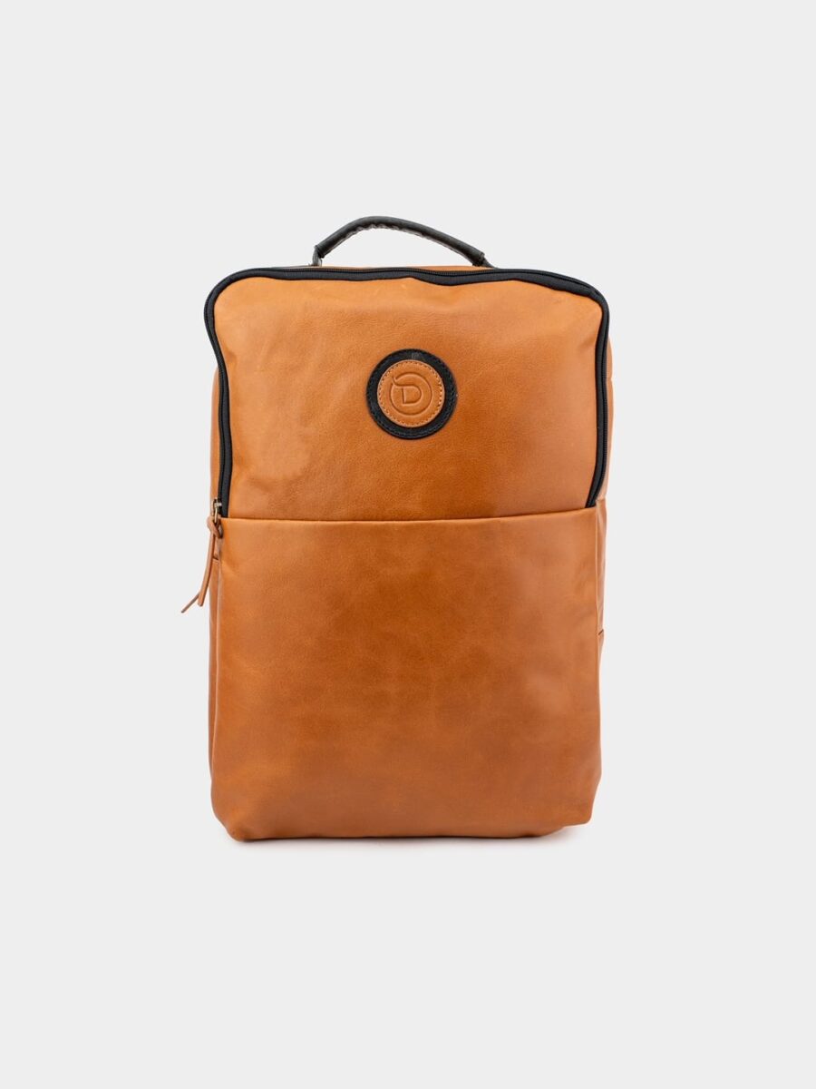 Backpack Praga Grand 1918 cognac - cestovní kožený batoh  koňakový combo - Obrázek 4