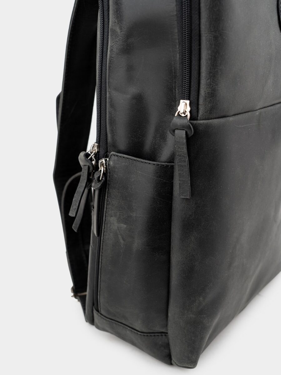 Backpack Praga Grand 1918 black - Kožený batoh černý - Obrázek 7