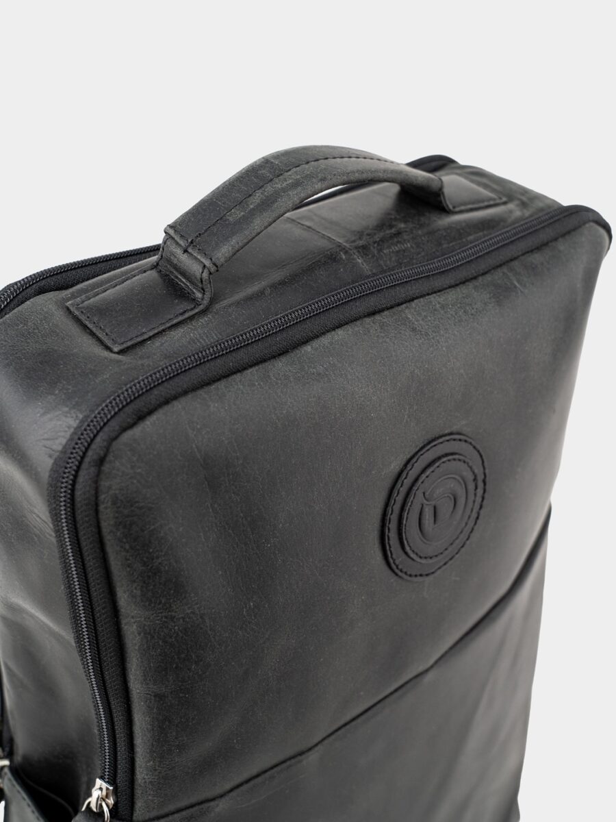 Backpack Praga Grand 1918 black - Kožený batoh černý - Obrázek 5