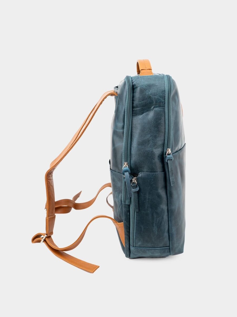 Backpack Praga Grand 1918 blue - Kožený batoh modrý - Obrázek 12