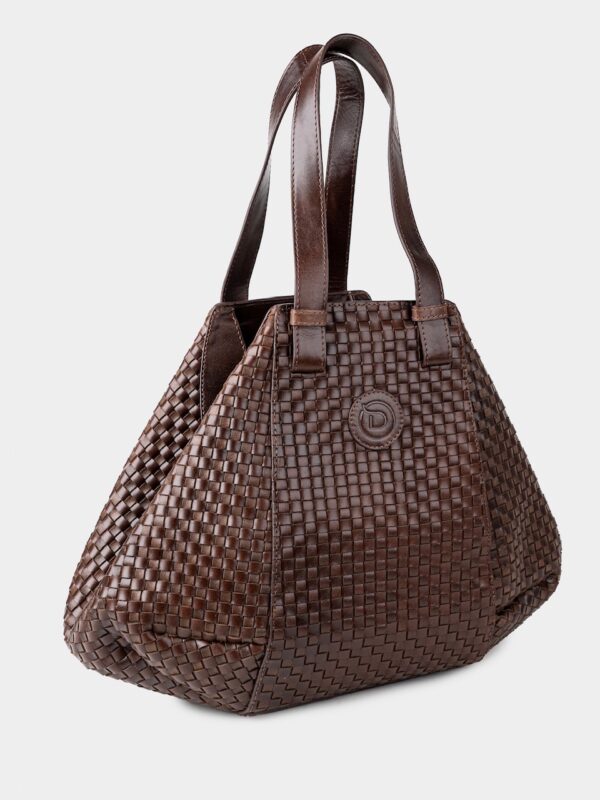 dámská kožená proplétaná kabelka