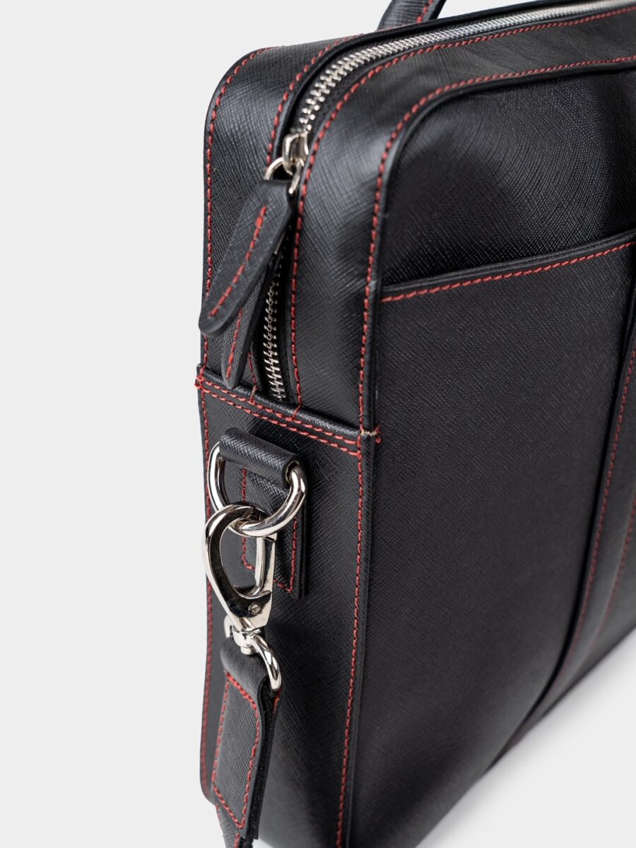 London Bag Premium 2.1 - Kožená business taška černá safiano - Obrázek 7