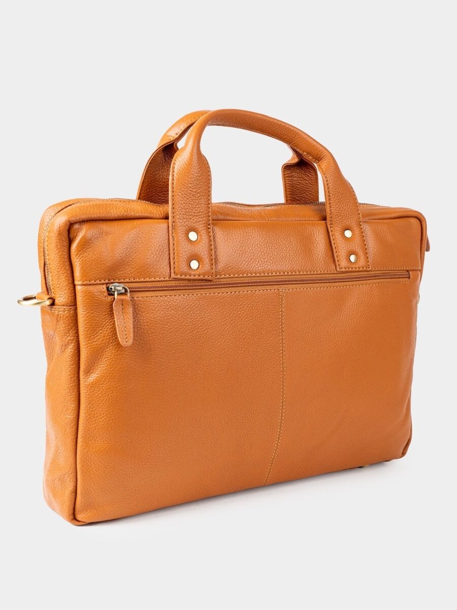 Maverick 2.0 Laptop Bag - Pánská kožená business taška koňaková - Obrázek 3