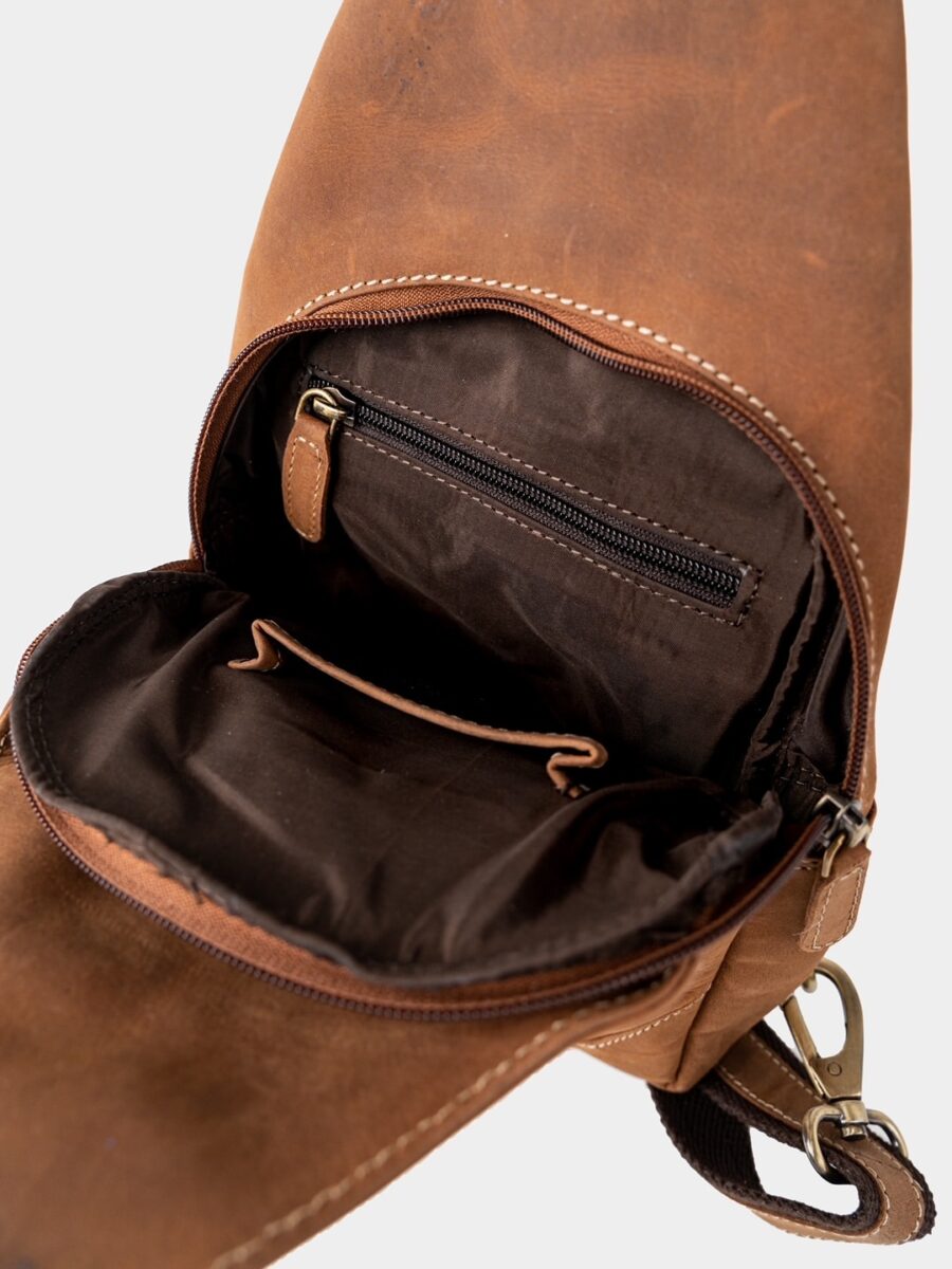 Marco Polo Hunter CrossBody light  - Pánská kožená taška přes rameno - Obrázek 4