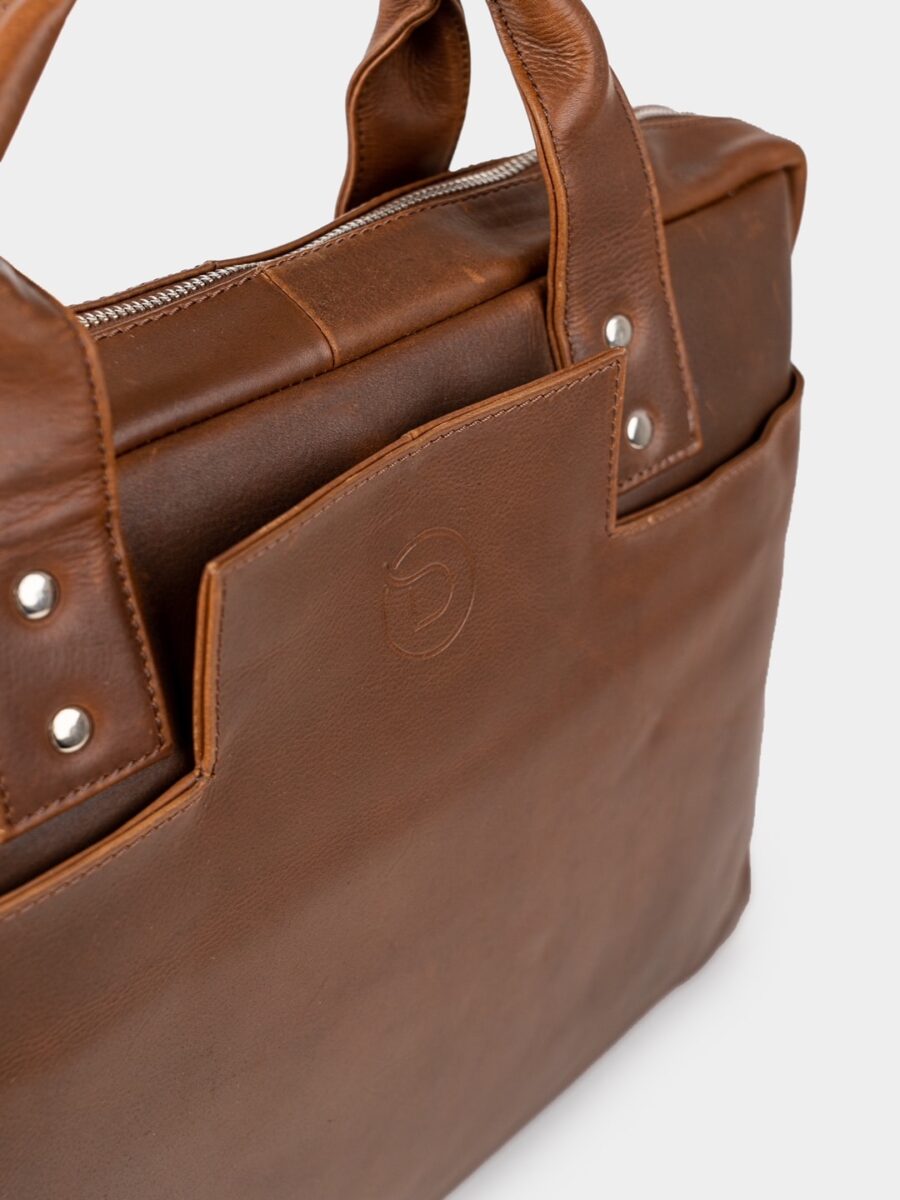 Maverick 2.0 Laptop Bag - Pánská kožená business taška hnědá - Obrázek 13