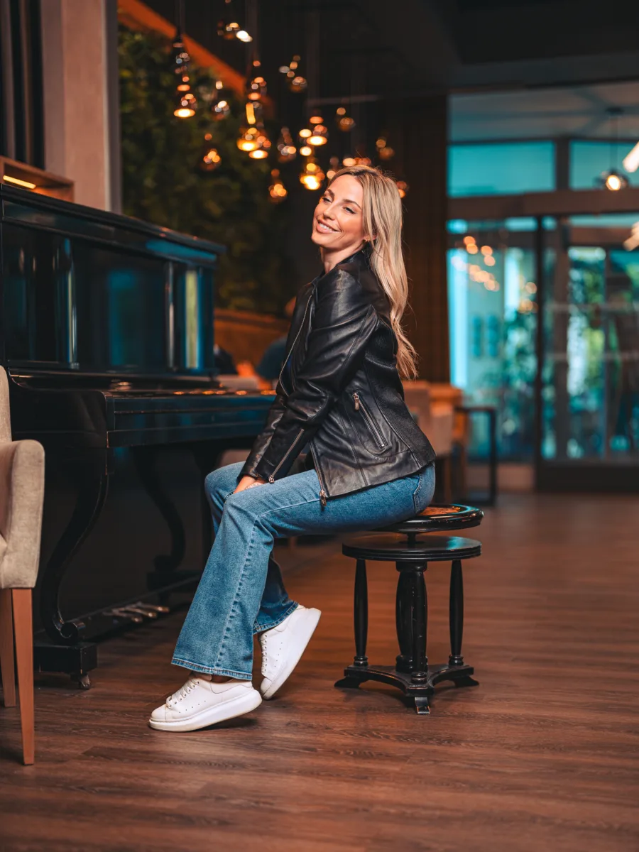 Becca Flexi Black – Dámská kožená bunda černá - Obrázek 3
