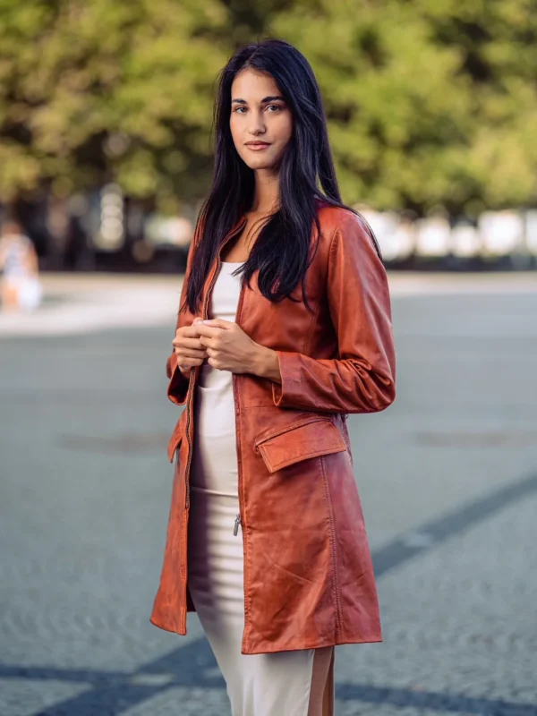 dámský kožený kabát