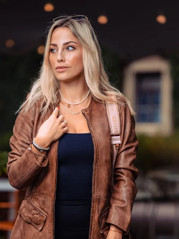 dámský kožený kabát