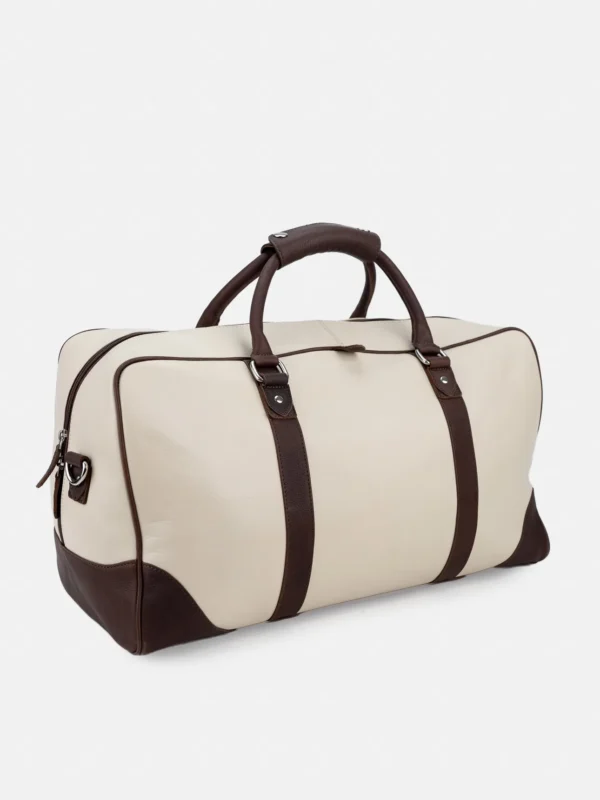 kožená cestovní taška bílá