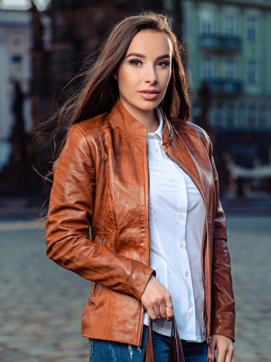 dámská kožená bunda