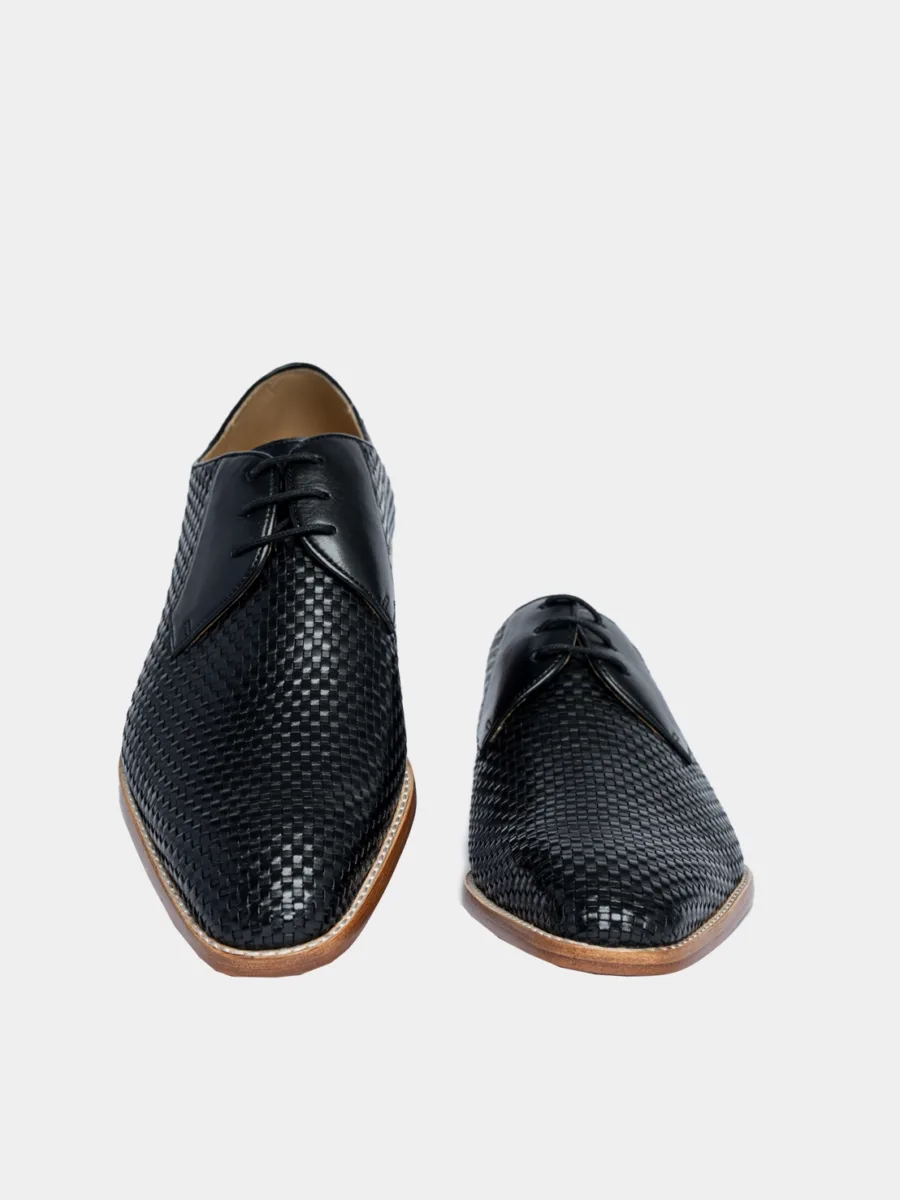 Oxford Charles Black 2.0 - černé luxusní kožené boty proplétané - Obrázek 10