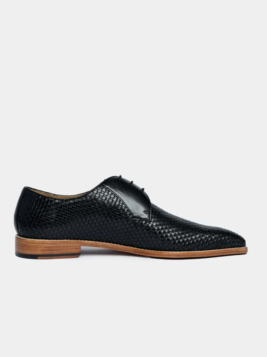 Oxford Charles Black 2.0 - černé luxusní kožené boty proplétané - Obrázek 8