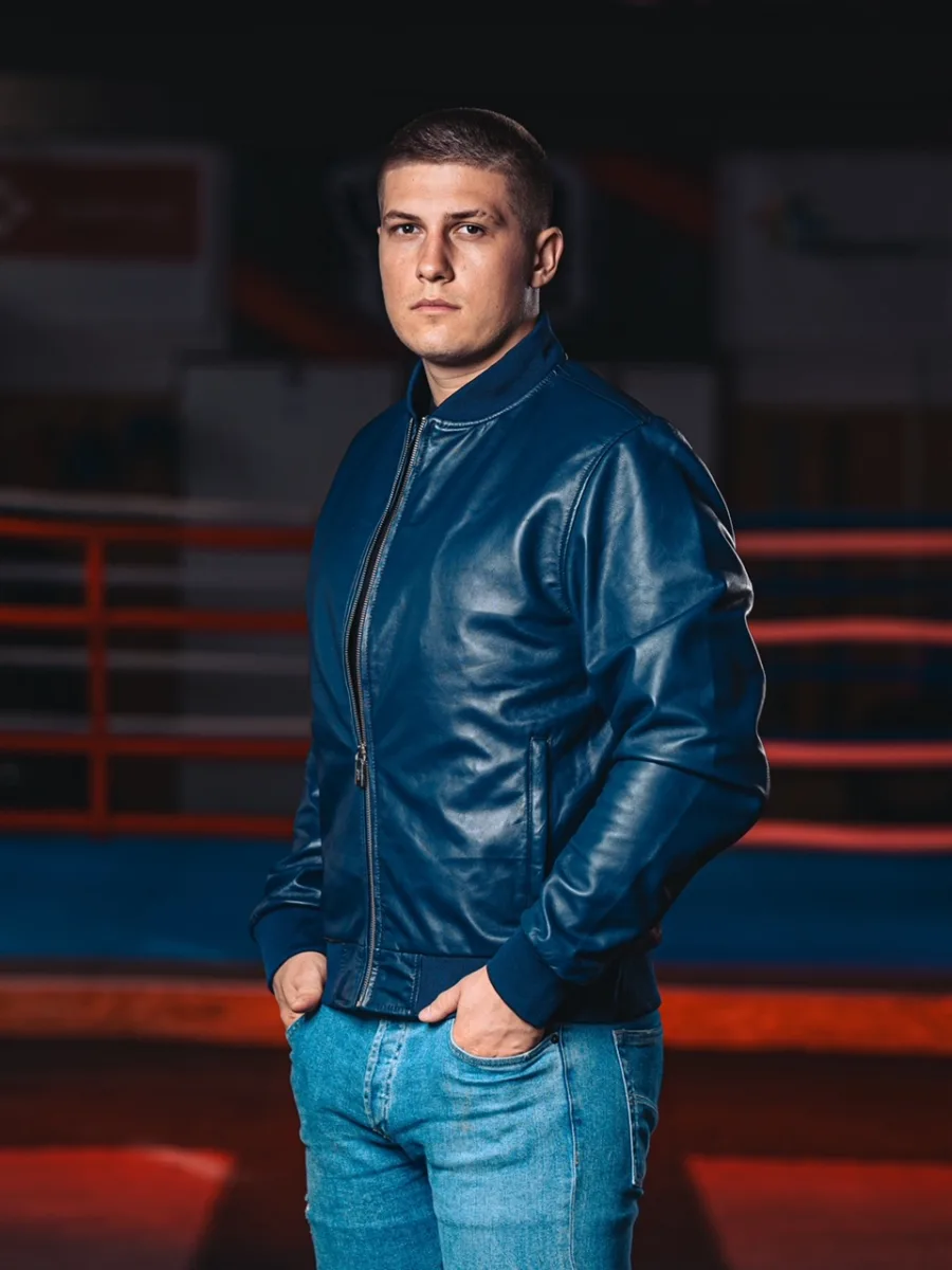 Rocky Bomber 2.0 Navy Blue – Pánský kožený bomber - Obrázek 5