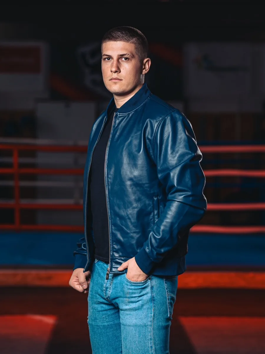 Rocky Bomber 2.0 Navy Blue – Pánský kožený bomber - Obrázek 7