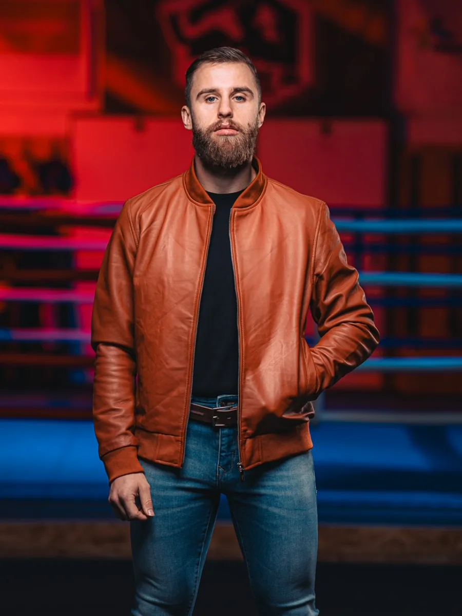 Rocky Bomber cognac 2.0 – Pánský kožený bomber koňakový - Obrázek 5