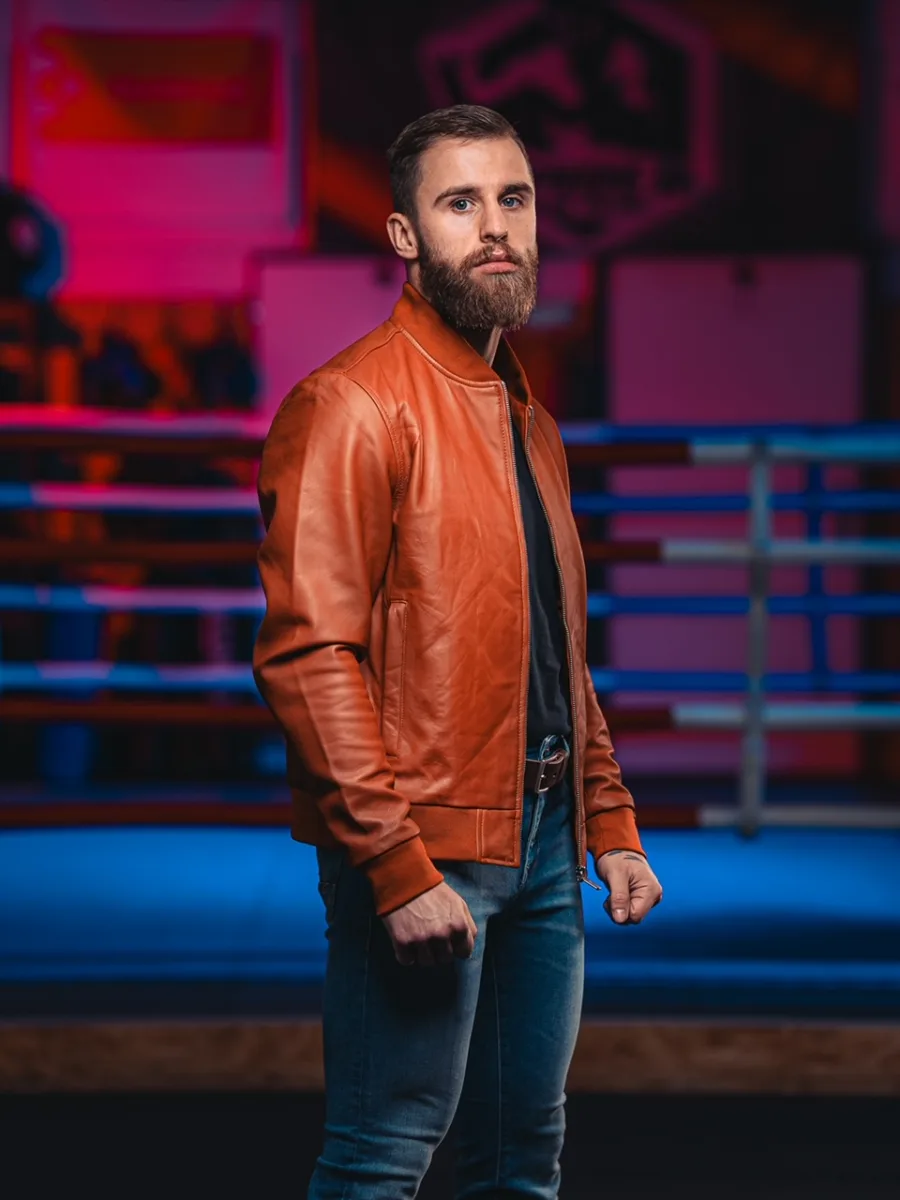 Rocky Bomber cognac 2.0 – Pánský kožený bomber koňakový - Obrázek 10