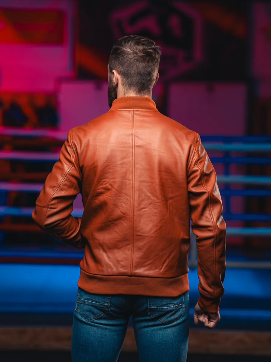 Rocky Bomber cognac 2.0 – Pánský kožený bomber koňakový - Obrázek 13