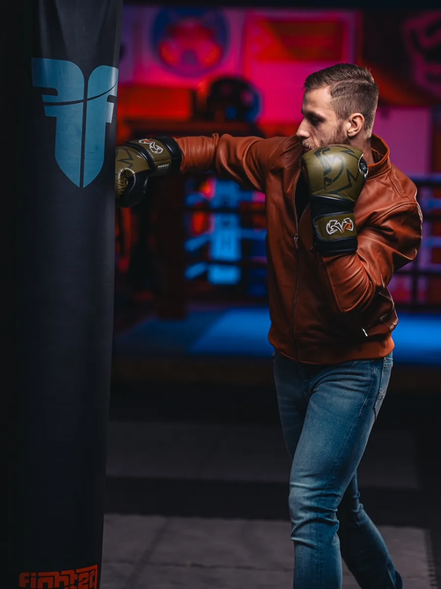 Rocky Bomber cognac 2.0 – Pánský kožený bomber koňakový - Obrázek 15