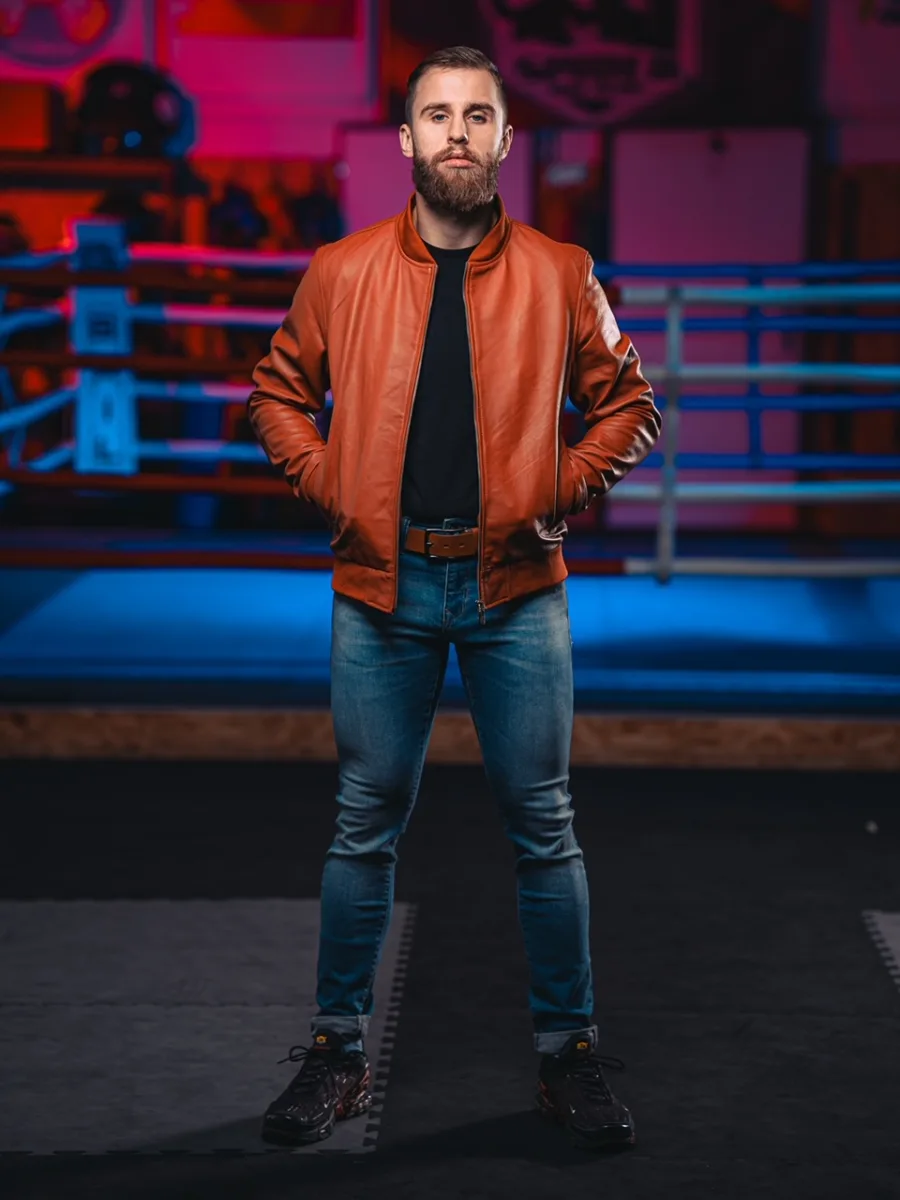 Rocky Bomber cognac 2.0 – Pánský kožený bomber koňakový - Obrázek 16