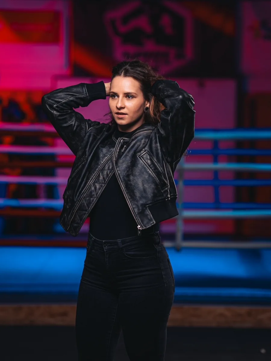 Wanda Bomber – Dámský kožený bomber - Obrázek 4